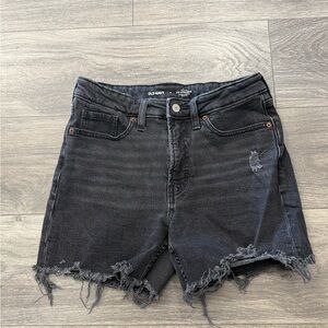 Old Navy Women's Distressed Black Jean Shorts